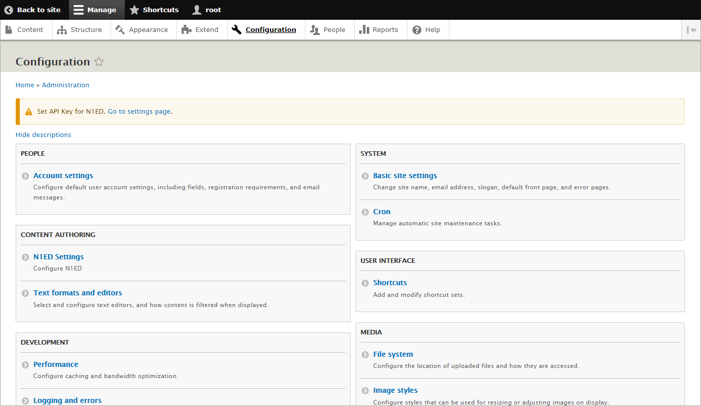 Configuration screenshot