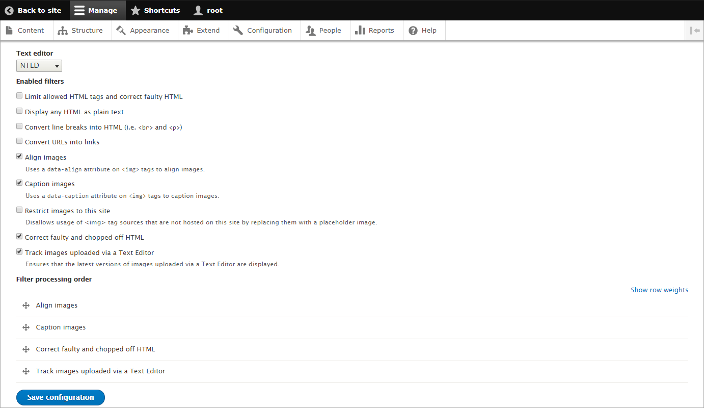 Finish install screenshot
