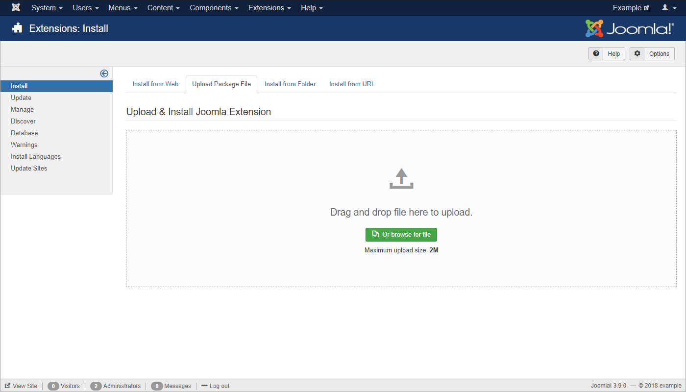 Upload the module archive screenshot