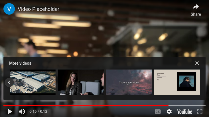 Embedding youtube video with relative videos