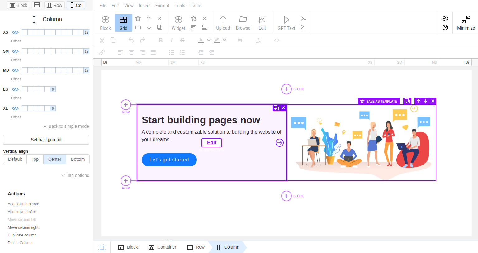 Edit Bootstrap structure