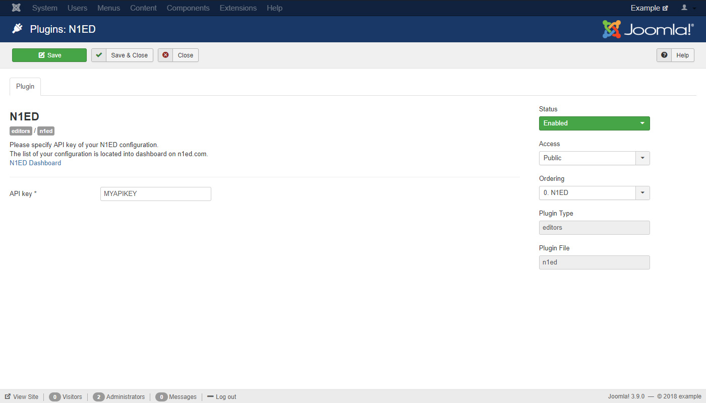 Installation screenshot