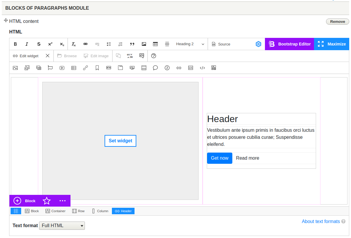 Work N1ED with Paragraphs module