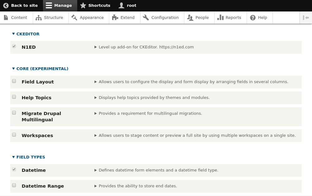 Enable Drupal module