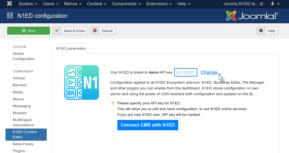 Specify your own key to configure N1ED