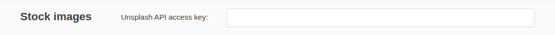 Specify Unsplash access key