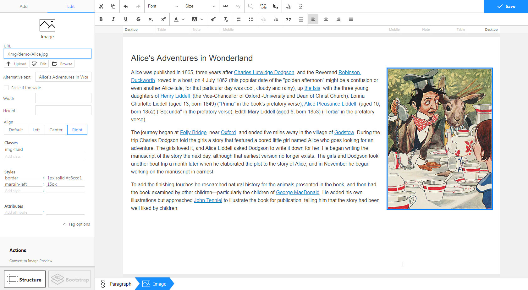 Edit Image screenshot