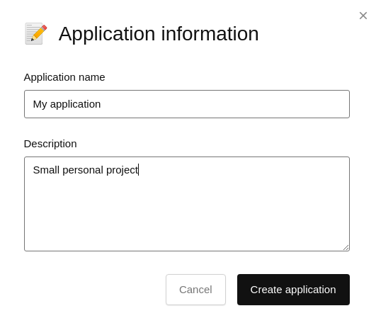 Application info