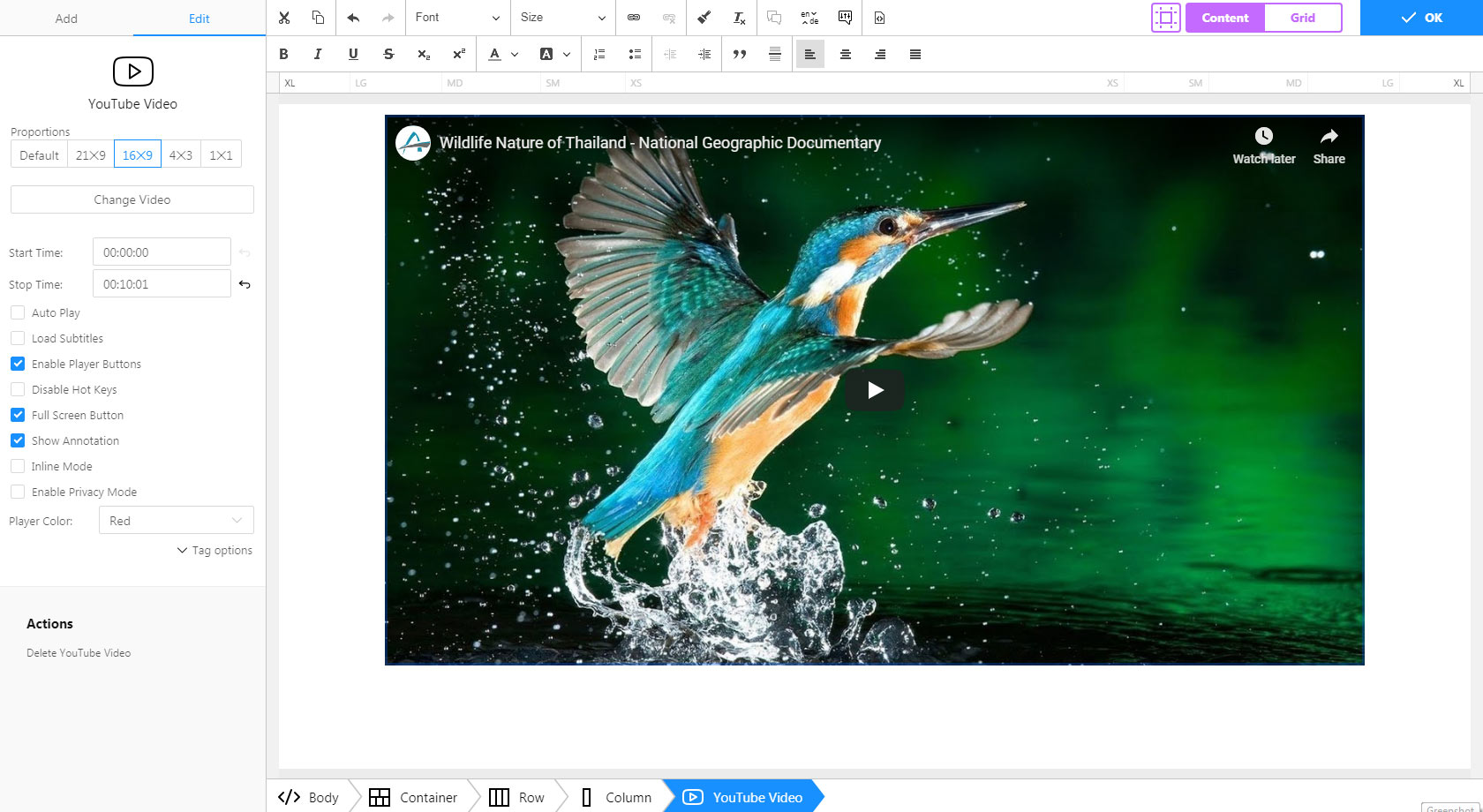Edit YouTube video screenshot